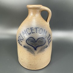 Vintage 1988 Braun Buffalo NY Stoneware Jug Container Brown Salt Glaze Pottery