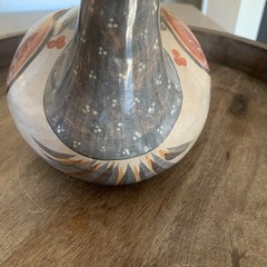 Vintage Tonala Pottery Hand Painted Duck Mexico Folk Art Large