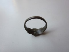 very rare ancient Viking engraved bronze perfect ring with runes. IX – X AD.