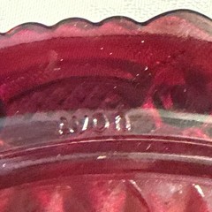 Vintage Avon Glass Dinner Plate Ruby Red 1876 Cape Cod 10.5″ Set Of 4