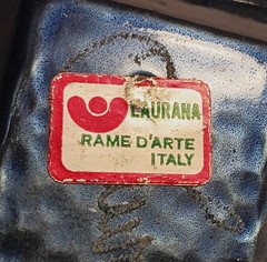 ’60s MCM ITALY vtg enamel ring dish arts & crafts copper laurana blue eye coin