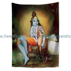 wall beach towel Krsna, the Supreme Personality of godhead tapestry cloth poster
