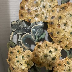 Vintage Metal Hand-painted Hydrangeas Tolewar Signed By Mimi 87