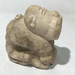 Rare Ancinet Old Bactrain Era Amziing Wild Animal Statue Amulet Albstar Stone