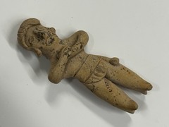 PERFECT PRE-COLUMBIAN COLIMA HUMAN EFFIGY FLAT FIGURE / STATUE, WEST MEXICO
