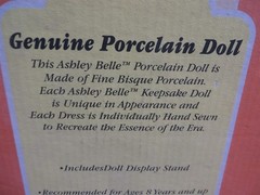 VINTAGE DRESSED DOLL 16 ” w/ BOX ” ASHLEY BELLE ” # NA2600 PORCELAIN DOLL + CAT