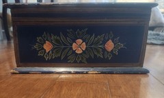 SCANDI BOX vtg swedish jewelry chest scandinavian denmark wood painting norway