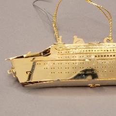 Norwegian Cruise Ship Gold Plated Metal Christmas Ornament Norway Cruise Line