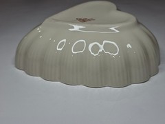 Belleek Heart Dish with Claddagh Image in Center 1980-1993