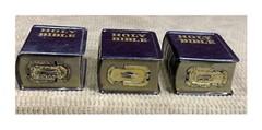 VINTAGE 3 SMALL HOLY BIBLE PRODUCERS BANK ALL WITH BOTTOM PLUGS MADE IN JAPAN