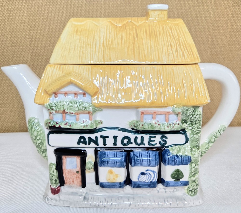 Antiques Shop Cottage Teapot Grandmillennial Cottagecore Vintage English Village