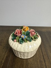 Vintage raised floral dish Made In Italy