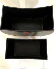 2 Wooden Hand Painted Footed Plant Holders 9″ x 5″ x 6″ & 8″ x 4″ x 4″ Grapes