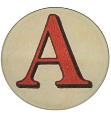 John Derain Red Letter “A” Signed 5.25 Plate Decopage Hand Blown Glass New York