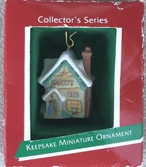1989 Hallmark Miniature Ornament 2nd in Old English Village Sweets Shop – NEW