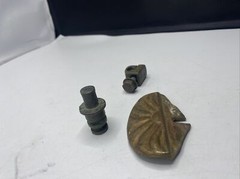 Metal Detector Finds Lot Brass? Copper? Latches Vintage Antique Parts Pieces MK