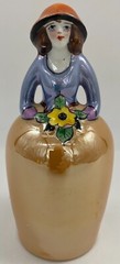 Vintage Noritake Art Deco Lustre Lady Shaker Japan 1900-1940