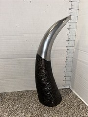 Stainless & Copper ? Faux Bull / Cow Horn Rustic Home Decor, Display 14″