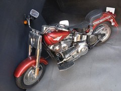 UNTESTED New Bright 9.6V R/C Red Harley Davidson Fat Boy Motorcycle AS IS PARTS