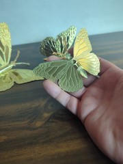 Set Of 3 Home Interiors & Gifts Gold Metal Butterflies Wall Decor Made In USA