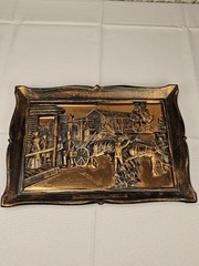 Vintage 1970’s Coppercraft Guild Wall Decor – Traveler’s Rest14x9″