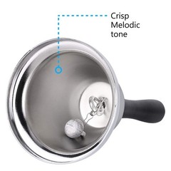MROCO Loud Hand Bell, Silver Steel Bells for Adults, 1 Count,