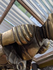 Medieval Knight Cast Metal Decor VTG Japan