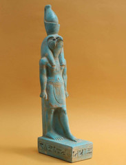 Ancient Egyptian Horus Falcon Statue Agate Stone Pharaonic Artifact Figurine