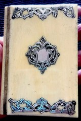 ART NOUVEAU MUSEUM QUALITY and STERLING SILVER DANCE CARD W/PENCIL ORIGINAL BOX