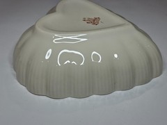 Belleek Heart Dish with Claddagh Image in Center 1980-1993