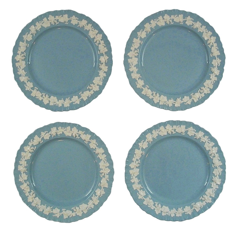 WEDGWOOD – Four Embossed Queen’s Ware Plates – United Kingdom – Circa 1950’s