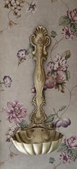 VTG Sexton Cast Metal Ladle Wall Decor MCM Royal Gold Finish
