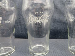 Nice Set of 4 Vintage 10 oz Enjoy Coke/Drink Coca Cola Tumblers 4 3/4″T x 2 3/4″