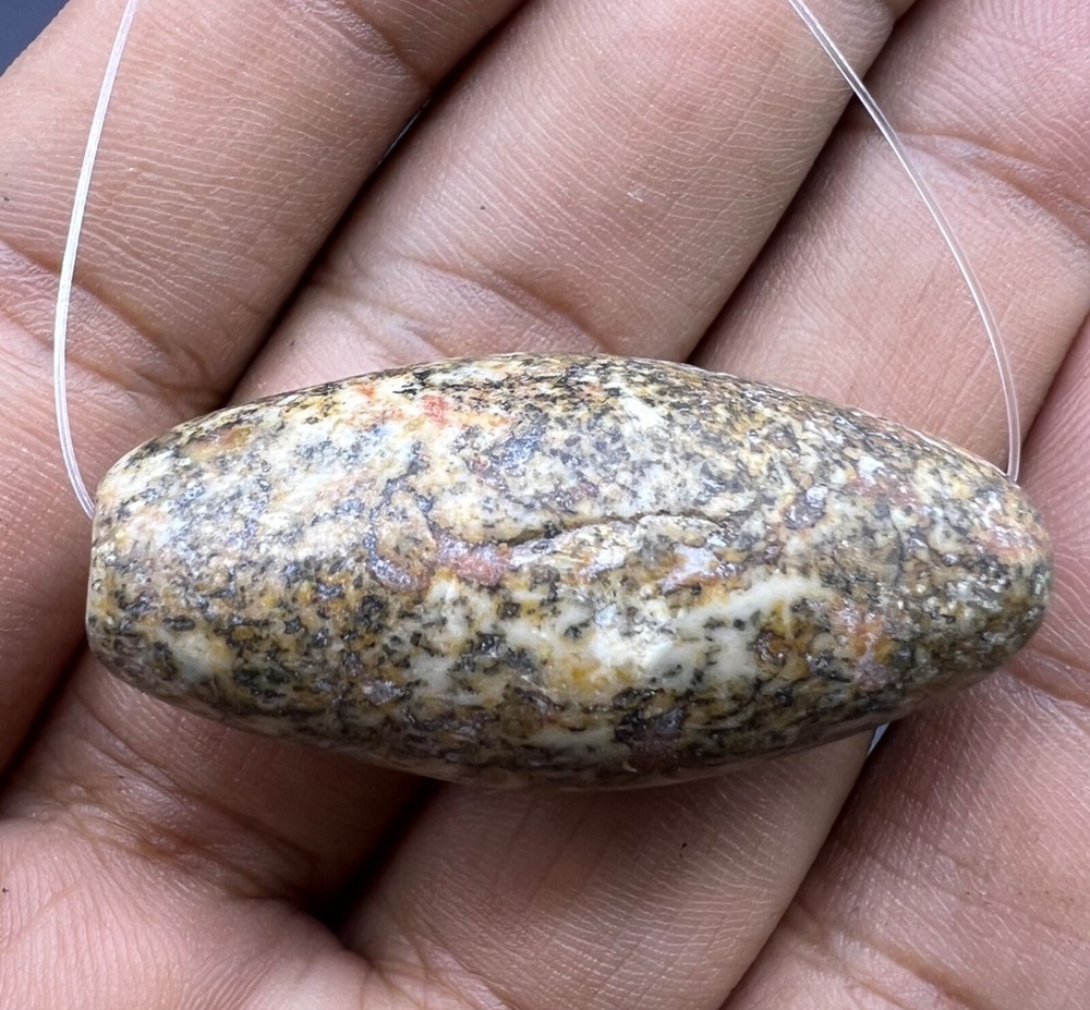 Genuine Old Ancient Natural Jasper Stone Rare Unique Bead From Central Asia
