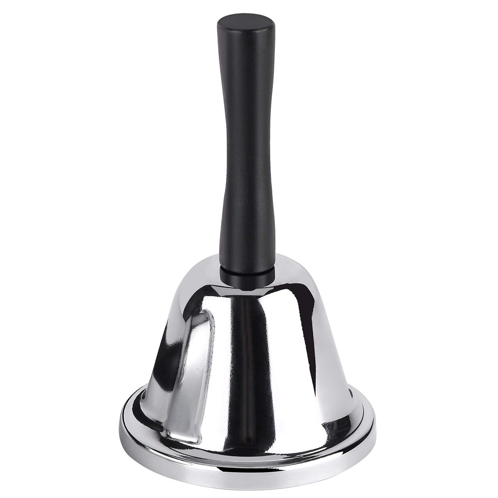 MROCO Loud Hand Bell, Silver Steel Bells for Adults, 1 Count,