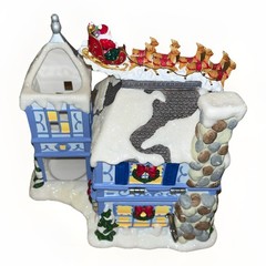 Vintage PartyLite The Night Before Christmas – Musical Tea Light House 🎄