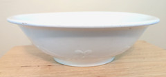 Antique W.S. George Off White Wash Basin ~ Large 14″ X 4-1/4″~ Cracks & Crazing