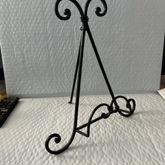 Vintage Wrought Iron Display EASEL HOLDER STAND for Picture or Book 12”x 10”