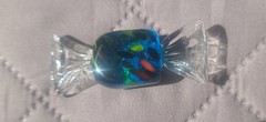 Vintage Hand Blown Murano Style Art Glass Wrapped Hard Candies 8 piece lot