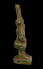 Ancient Egyptian God Bes Statue Rare Pharaonic Stone Protection Deity Artifact