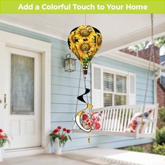 Briarwood Lane Summer Buzzing Sunflowers Hot Air Balloon Spinner 54×12