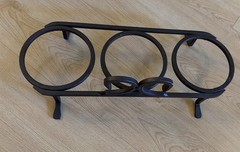 VTG Planter Flower Stand small Pot Holder Rack wrought iron decorative scrolls