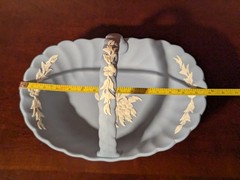 Wedgwood Jasperware Light Blue Thistle Basket 5.75″ x 4.25″ x 3.25″ England