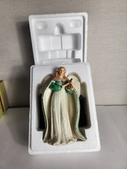Lenox Angel Of Ireland Irish Harp Porcelain Figurine 8.5″ W/ Original Styrofoam