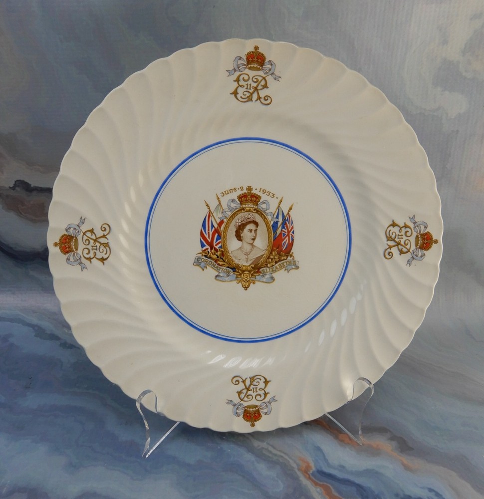 Vintage Birgess & Leigh Queen Elizabeth Coronation 1953 9-3/4″ Plate