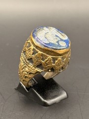 AMAZING RARE ANCIENT ROMAN ERA AUTHENTIC RING LAPIS LAZULI RING ANTIQUE ARTIFACT