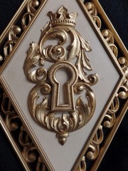 Vintage Dart Ind 1960’s Hollywood Regency Diamond Gold Wall Art Decor #4271