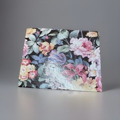 Vintage 1990s Floral Decoupage Covered 3 Drawer Jewelry Trinket Box
