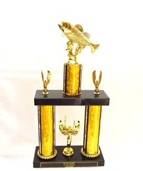 BASS TROPHY SWIMMING BASS FISHING TROPHY BLACK MARBLE free lettering 8 colors