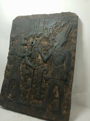 RARE ANTIQUE ANCIENT EGYPTIAN Stela God Osiris Lord God Anubis Protect 1530 Bc